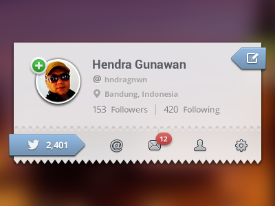 Twitter Profile avatar bagde icon icons profile ribbon transparancy twitter ui uidesign