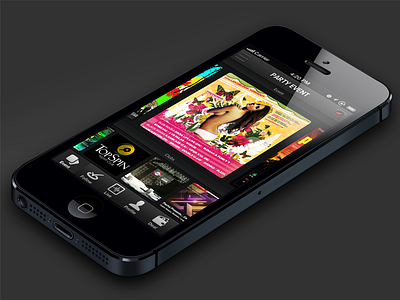 Party Event App app apps bar black button dark icons ios iphone menubar menuicons night party tabbar