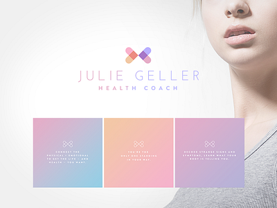 Julie Geller Health Coach Branding 002 art direction branding business card health coach identity j logo design visual design
