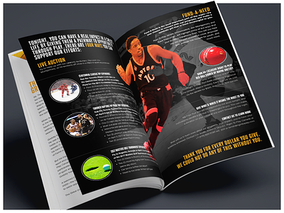 Right to Play Event Booklet 012 art direction brand graphic design j magazine non profit print design visual design
