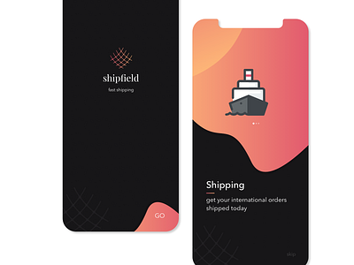 Shipping Organisation app concept.