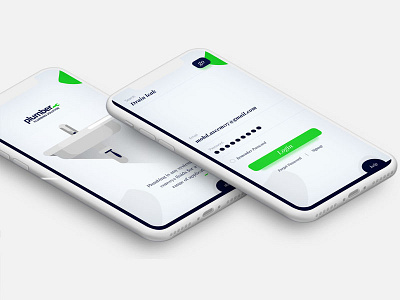 Plumber app concept. app booking concept iphone login logo typography ux