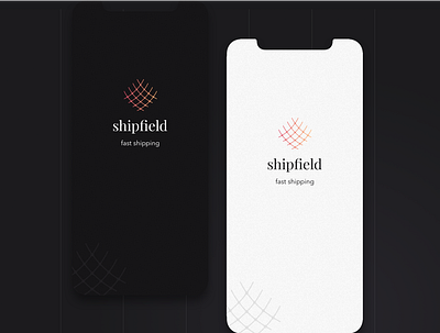 Shipfield app splash color combination. app booking concept design illustration ios iphone logo ux vector