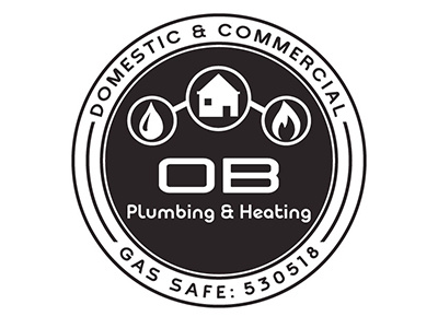 OB Plumbing & Heating graphic design heating logo design plumbing