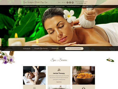 Quiet Whispers Mobile Day Spa -UI Design graphic design ui design web design web development