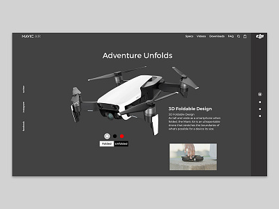 DJI - Web UI Concept clean design dji header mavicair nature page ui ux web website