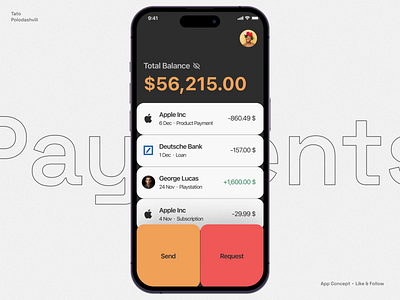 Payments App Concept