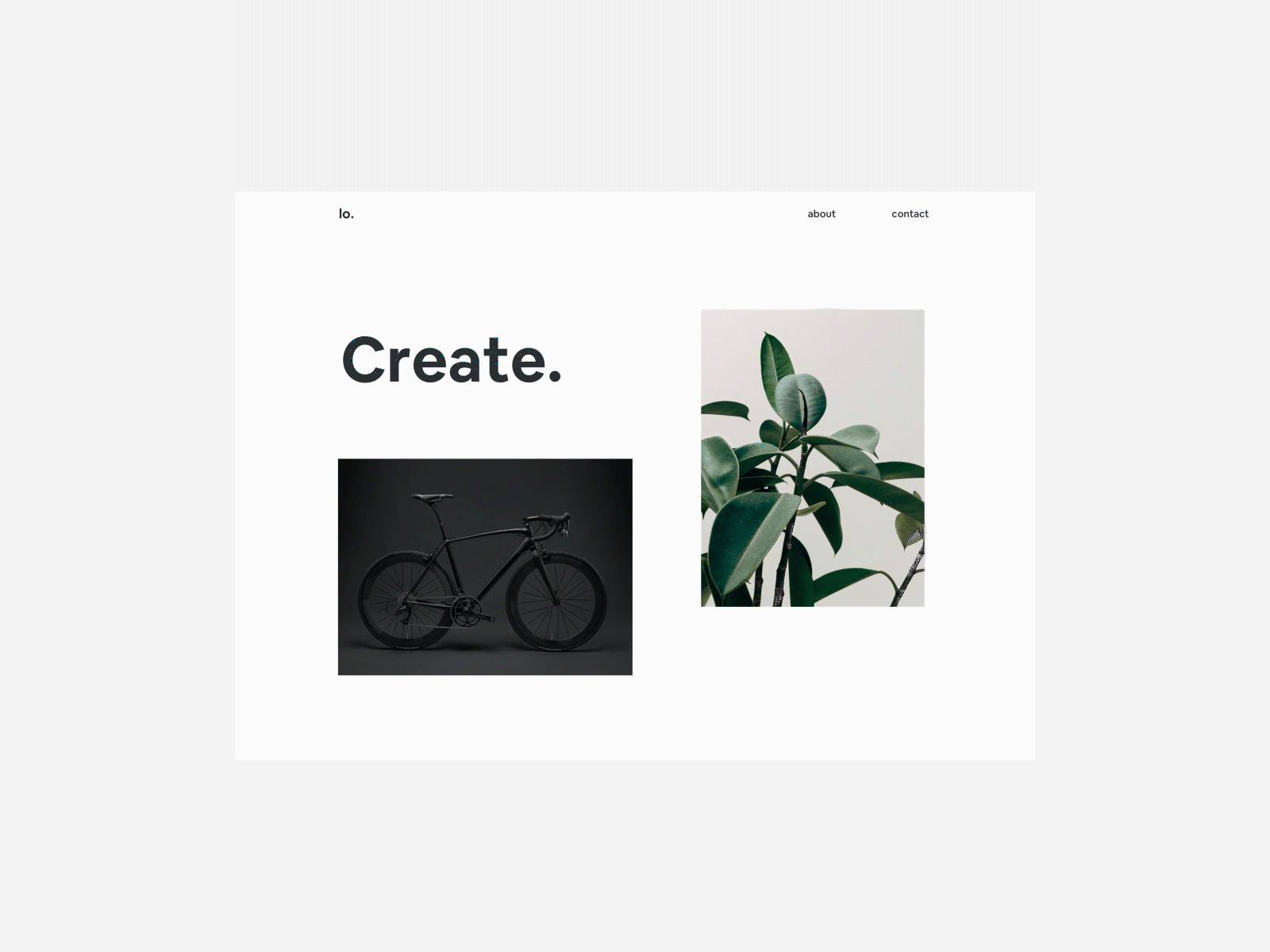 Minimalist Website | Photo showcase