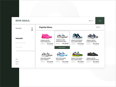 Minimalist Shoes E-commerce minimalis ui ux web zen design