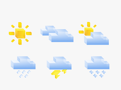 Isometric Weather Icons