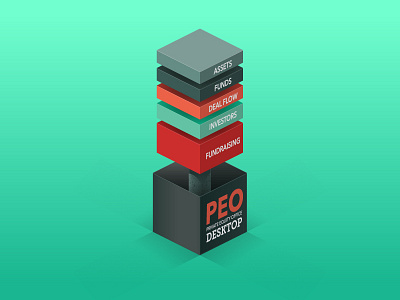 Out of the box box financial isometric vector