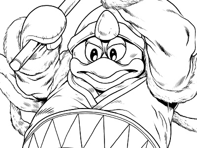 King Dedede art bros comic illustration ink kirby line mario nintendo photoshop smash