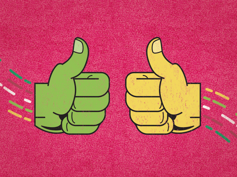 Thumbs up illustration illustrator texture simple floating vector hands