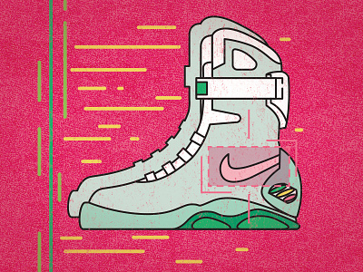 Some Future Kicks back to the future high tops illustration illustrator nike simple sneakers vector