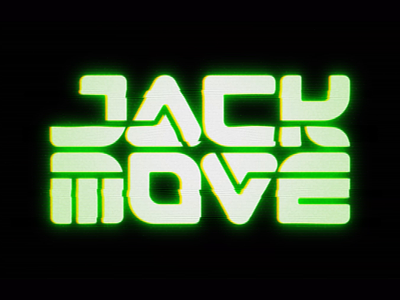 Jack Move Animated Logo 1980s brand identity branding crt cyberpunk glitch indie game jack move jrpg logo logo design logotype motion graphics old skool retro retro future scanlines scifi typography video game