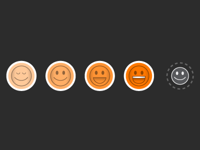 Moods app buttons faces glastonbury icons mood orange smiley