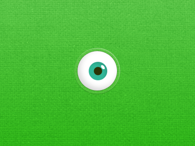 Something's coming. eye green monster
