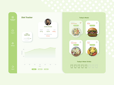 Diet Tracker design interface ui web