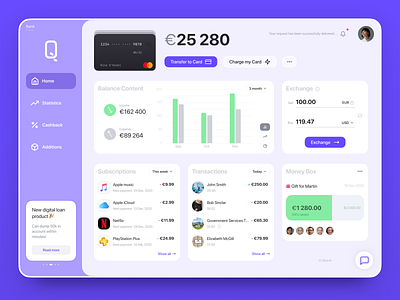 Bank Dashboard Design