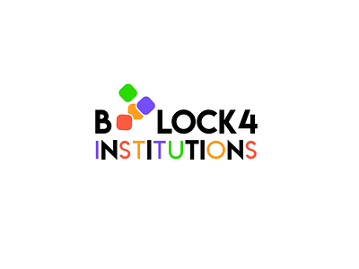 Block4 Institutions blocks colorful illustrator learning logo