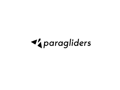 Paragliders flight illustrator logo paraglide sky