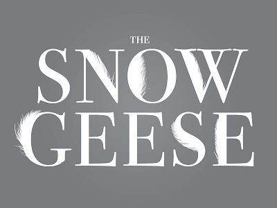 Snow Geese Title Treatment typography