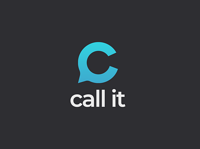 "Call It" Logo app branding icon illustration logo typography