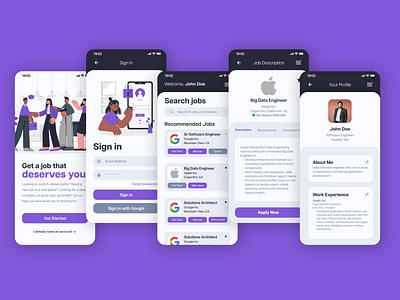 Job Search Mobile App UI