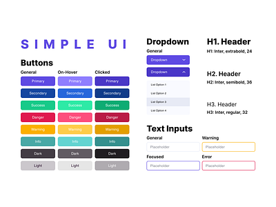 Simple UI Kit branding design figma graphic design ui