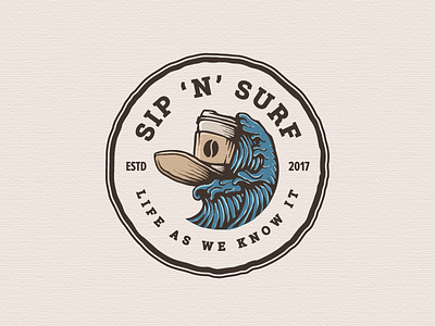 Sip 'n' surf Logo