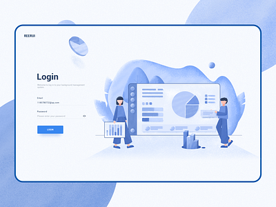 Website login interface illustration login design login page ui web