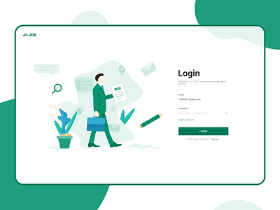 Website login interface