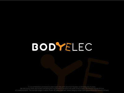 BODYELEC Logo Concept brand identity branding fitness logo graphic design illustrator lettering logo logo awesome logo design logo designer logo inspirations logos logotype typography