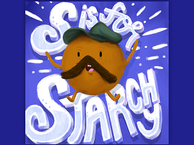 S is for Starchy! handlettering illustration procreate