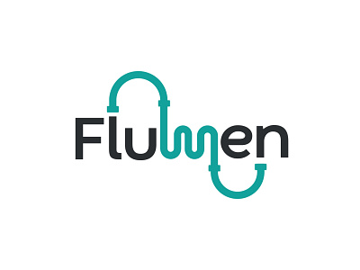 flumen ( Plumbing logo ) branding clean creative design drain illustrator logo plumbing professional vector water