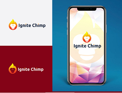 Ignite Chimp App Logo Design app branding clean creative design icon illustration illustrator l logo professional ui vector