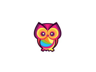 Owl Icon animal colorful logo owl professional wise