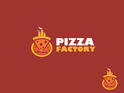 Pizza Factory Logo branding clean cool icon illustrator logo pizza vector