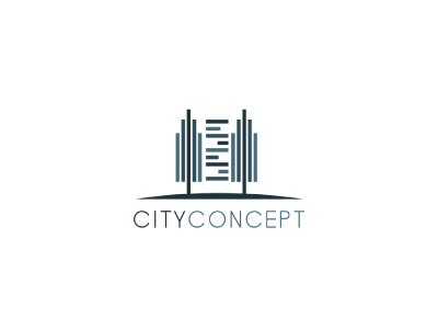 City Concept building clean corporate graphic design logo profession realestate