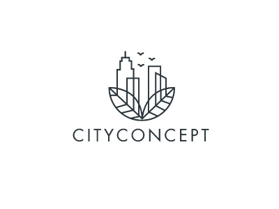 City Concept Icon building clean corporate graphic design logo profession realestate