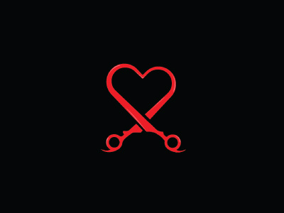 Saloon Icon black clean heart icon love red saloon scissors