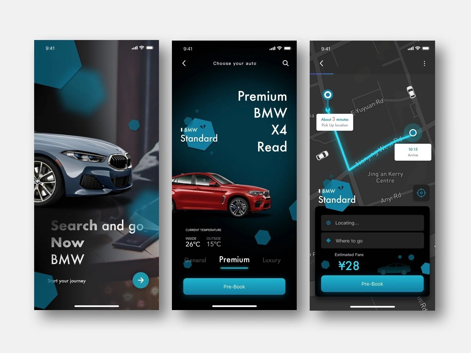 Car Booking App by Yingchun Hu for UIGREAT Studio on Dribbble