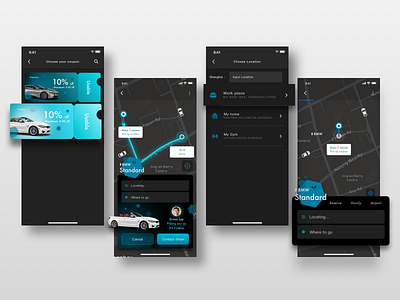 Car Booking App app black car booking