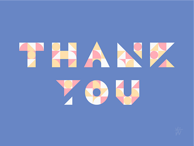 Geo Thank You Note illustrator thankyounote typedesign typography