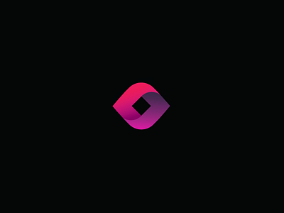 Lacuna abstract eye impossible object logo optical illusion pink purple symbol symmetrical