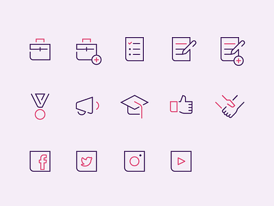 [Icon Set] Amanda Louisi geometric icon set icons interface minimal social media ui user ux website