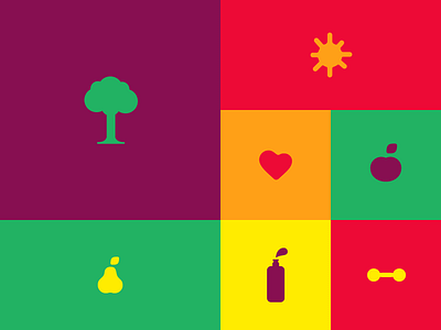 [Brand Identity] Sal+Doce brand branding colorful health icon icon set interface minimalism nature ui ux