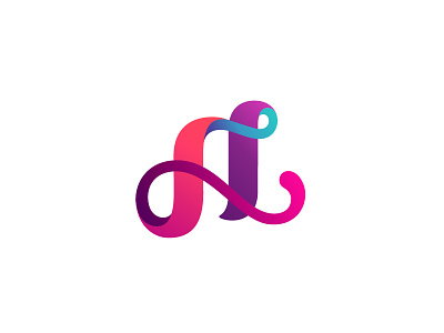 [Logo] Amanda Louisi Monogram branding colorful logo fluid logo logo logotype monogram personal brand