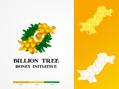 Billion Honey Tree Initiative Logo billion tree billion tree honey billion tree honey logo brand identity branding honey honey tree initiative logo tree vector