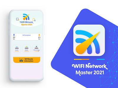 WIFI Network Master 2021 app design app icon app screenshots connection connection manager router ui ui design user interface wifi wifi network wifi network master